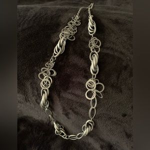 Long Pewter Chain Necklace - approximately 19” long. Worn one time, kept in box.